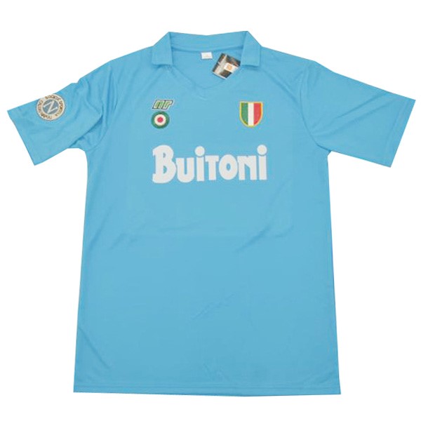 Tailandia Camiseta Napoli Primera Equipación Retro 1987 1988 Azul